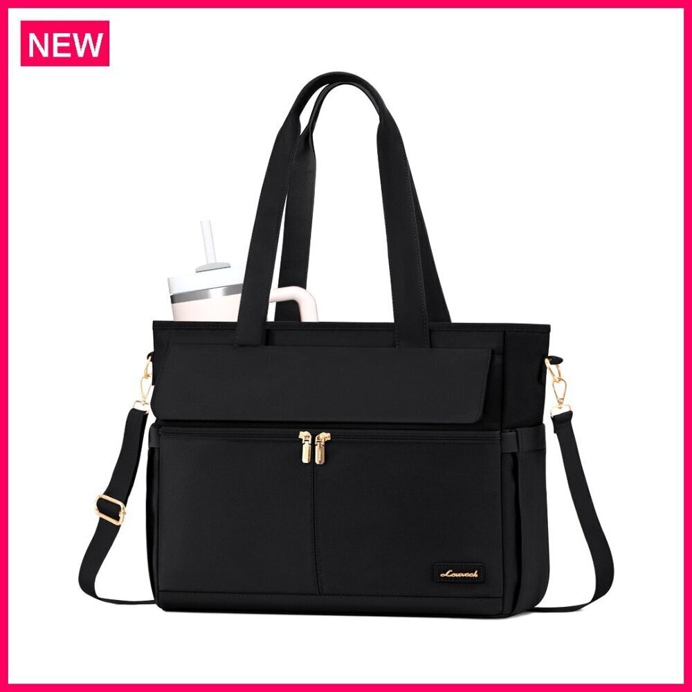 15.6 Inch Laptop Tote Bag, Multi-Pocket Professional Work Bag, Large Capacity